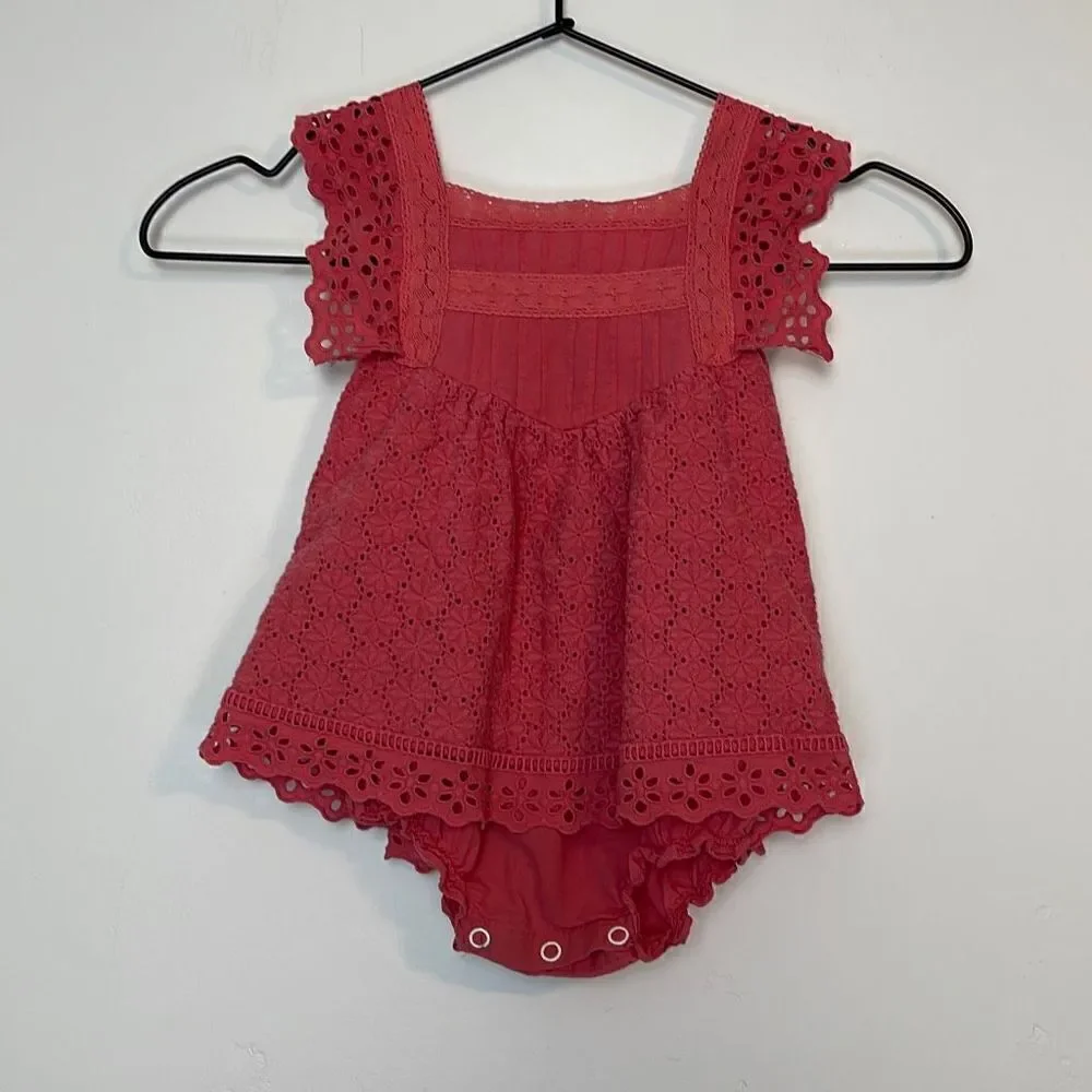 For Love and Lemons Lil Lemons Bloom Eyelet Romper 12-18mo